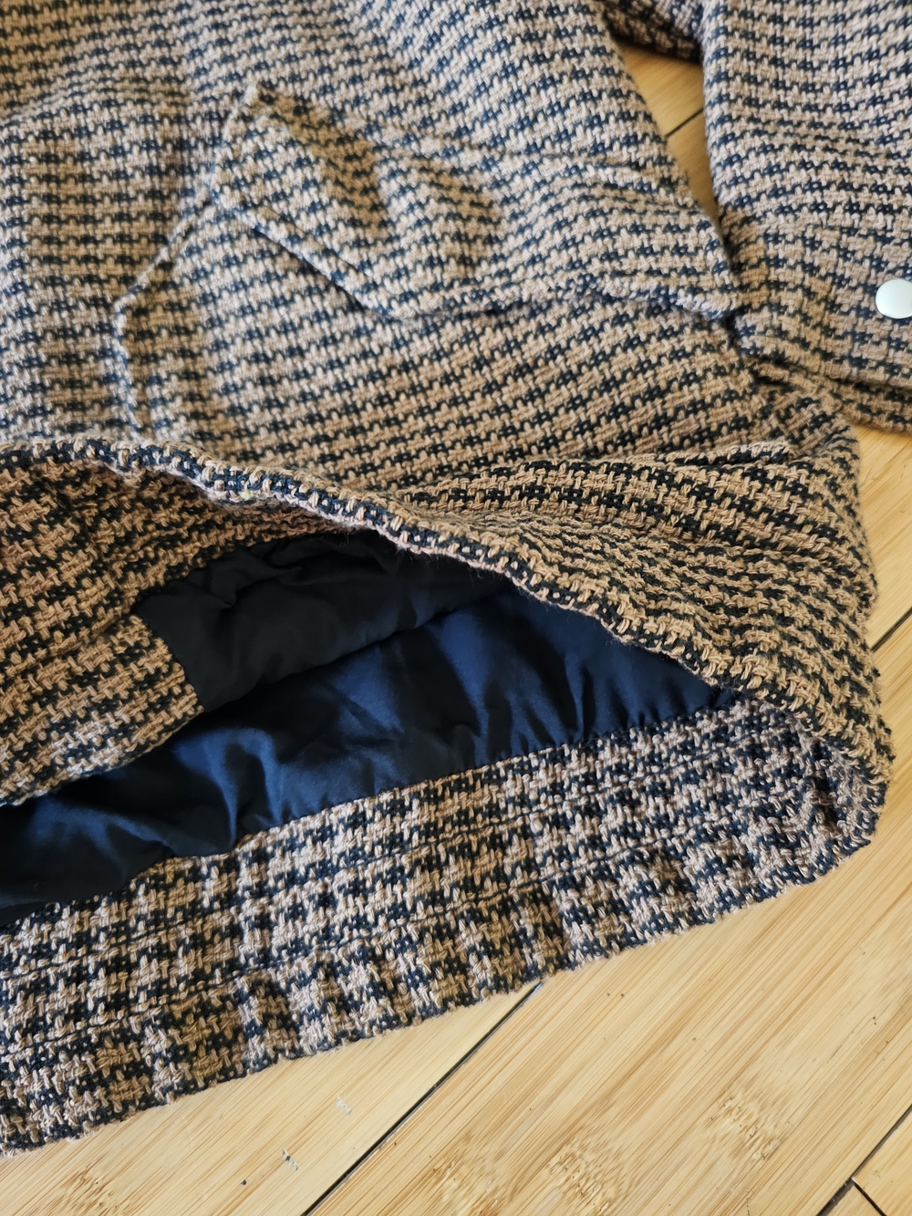 Universal Thread Brown Houndstooth Bomber Jacket - Picture 9 of 9